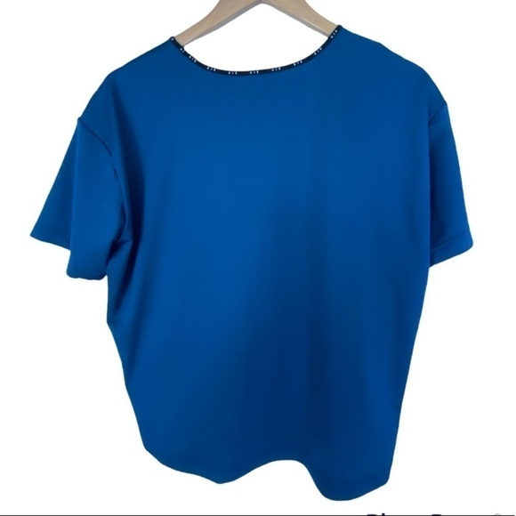 NIKE Air Blue Cropped Top Athletic Sporty Stretch Womens Large 90s Y2K Style - Picture 2 of 4